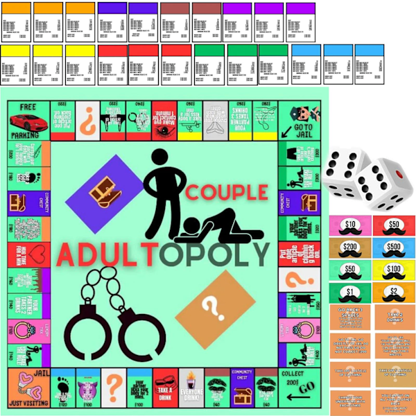 Board Games for Couples, Game Night for Adults, Date Night Ideas, Bedroom Games, Fun Romantic Adult Card Games for Anniversary and Valentine's Gifts