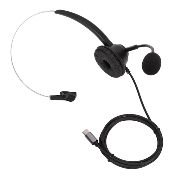 H360TYPEC Call Center-headset - Profesjonelt telefonheadset med støydempende mikrofon for Call Center-møter