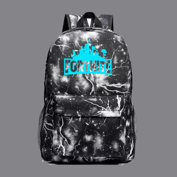 ryggsäck Fortnite Night Luminous School Bags lyser i mörkret Bla