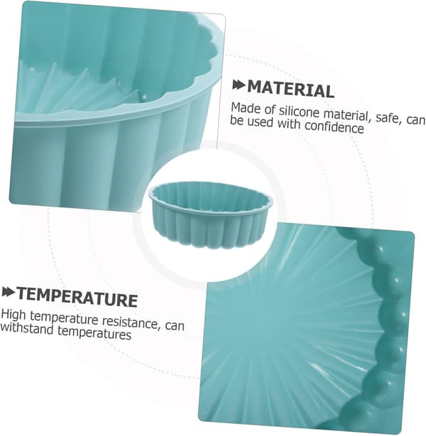Silikon Kakform 20cm Rund 8 Tum Bakform Non-Stick Flexibel Blå
