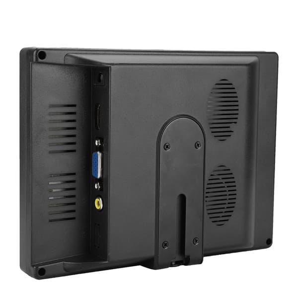 7 tums bärbar skärm 1024x600 Multifunktionsdisplay Stöder HDMI VGA AV-ingång (EU-kontakt)（BT）
