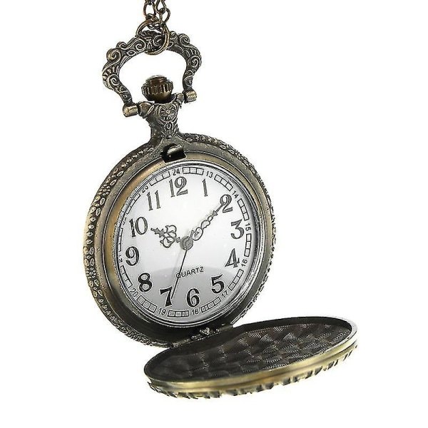 Vintage Crown Retro Kæde Quartz Analog Lommeur
