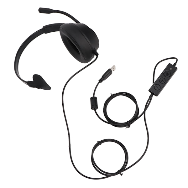 Telefon headset støjreducerende klar chat USB-stik computer headset til callcenter forretning ++