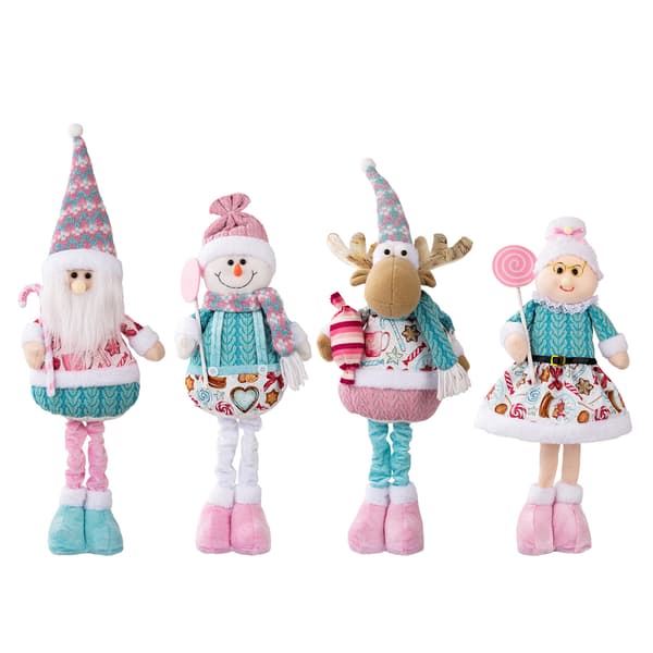 Juldekorationer rosa jul teleskopisk docka ornament elder
