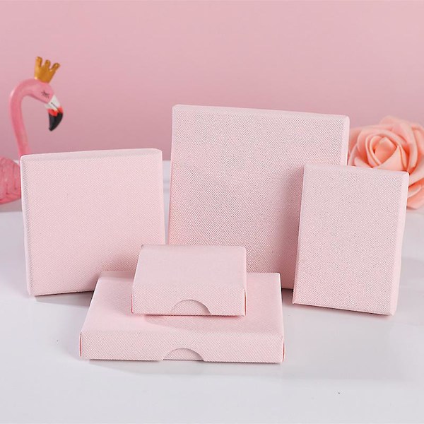 12 kpl 1,5 cm korujen pakkauslaatikot säilytyskotelo rannekorulle pink 9x9x1.5cm