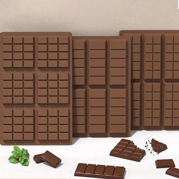 Silikonform til chokoladekage, 60 stykker, brudsikker form, chokoladekage