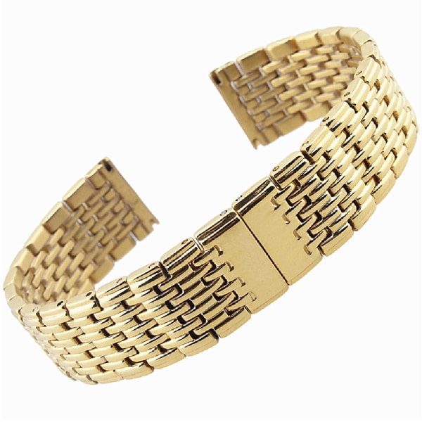 13/18/20/22mm miesten rannekoru naisille, metallista ruostumatonta terästä kultaa Gold 13mm