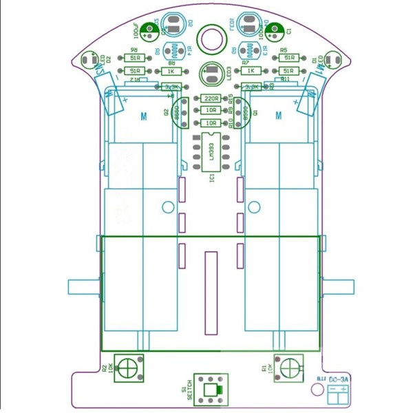 D2-1 DIY-sarja Älykäs seurantaviiva Älykäs auto Sarja TT-moottori Elektroninen DIY-sarja Älykäs partioauto Osat
