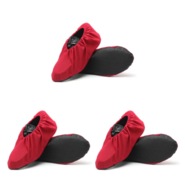 1/2/3/5 mustaa kenkäsuojaa - Uudelleenkäytettävät ja liukumattomat Helppo pestä viininpunainen L Koot 44-50 wine red L Sizes 44-50 3PCS