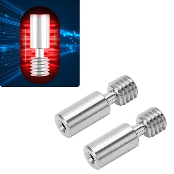 Lämpöä hajottava putki, korroosionkestävä, lämmönkestävä, 2 kpl, haara-muotoilu, 3D-tulostimen kaulaputki, kestävä Ender 3 S1:lle (Ti-seos)