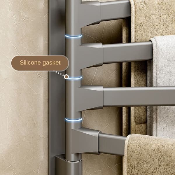 Pyörivä pyyhekoukku Kylpypyyhekoukku HARMAA 3 VARREN harmaa[BT} grey 3 rods-3 rods