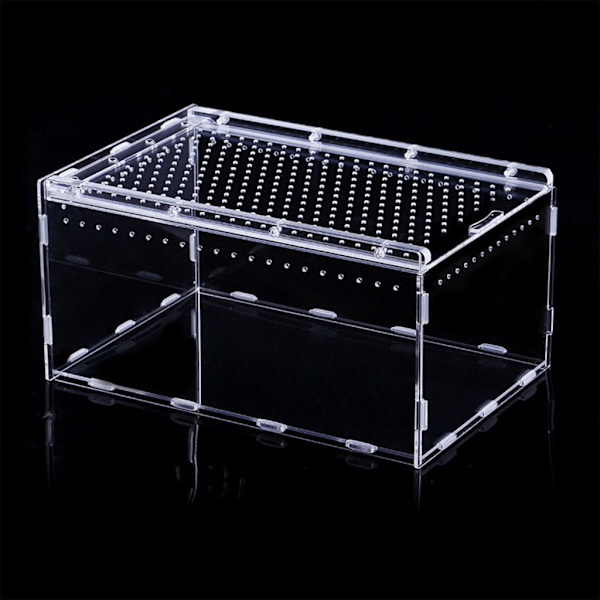 Akryl terrarium for reptiler, insekter, taranteller, snegler, edderkopper, mini-krypdyr, insektbærer