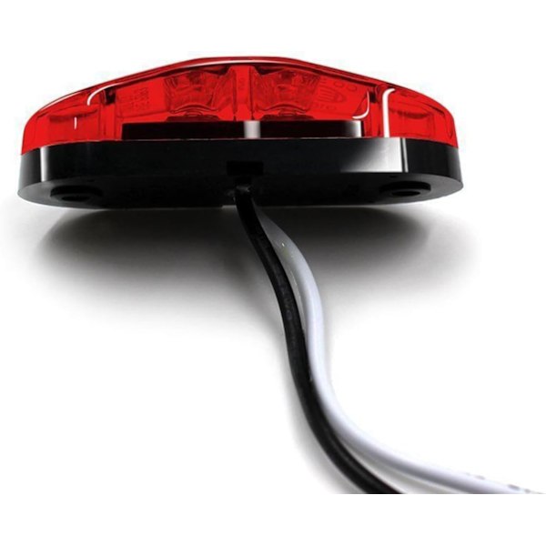 10X 2 LED Sidemarkerlys 12/ 24V Tilhenger Sidelys Advarselsrødt Lys for Lastebil Bobil Caravan Ed
