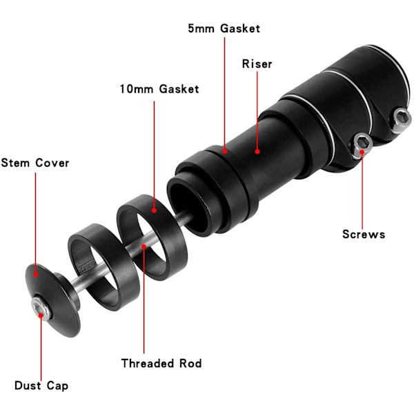 INF Extender cykelstyre Svart