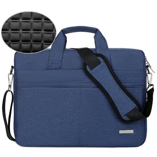 Laptop taske etui Skuldertaske Notebook taske Kufferter til 13,3 14 15,6 17,3 tommer Macbook Air Pro HP Huawei Asus Dell Model2-blå Model2-blue 17 inches