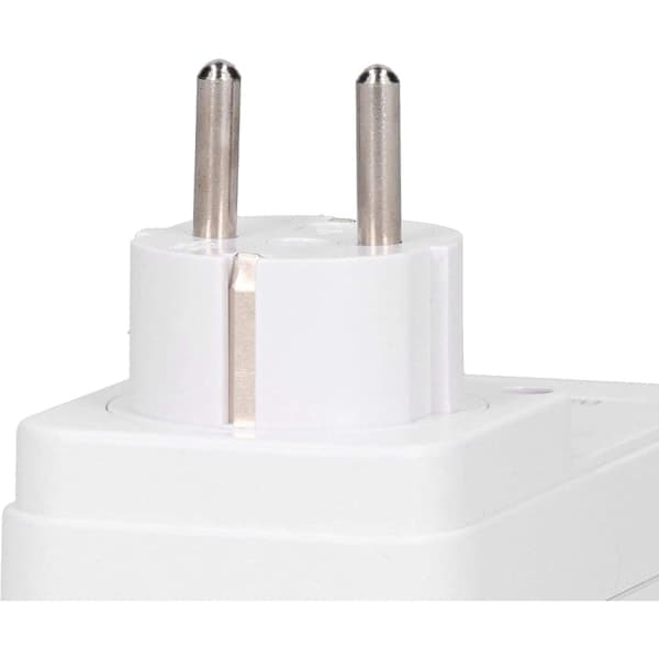 Stikkontakt med timer og USB, 16A, 230V, Hvid