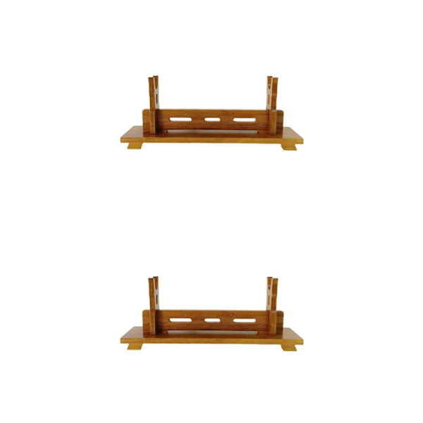 1/2 trästativhållare för Samurai Display Elegant och robust Ljusbrun 1 lager Light Brown 1 Layer 2PCS
