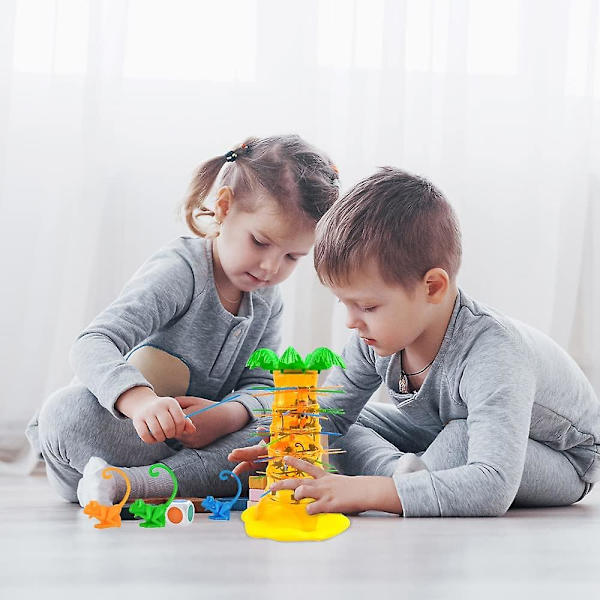 Monkey Alarm barnespill for barn - Apeklatringsspill - Monkey Alarm-spill - Familiebrettspill - Interaktive leker - Gaver til barn
