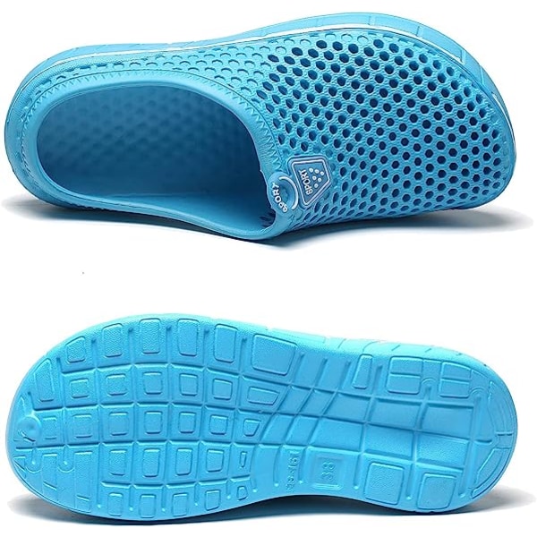 Unisex Træsko Sko Casual Slippers Hurtigtørrende Sandaler Lyseblå Light blue 42