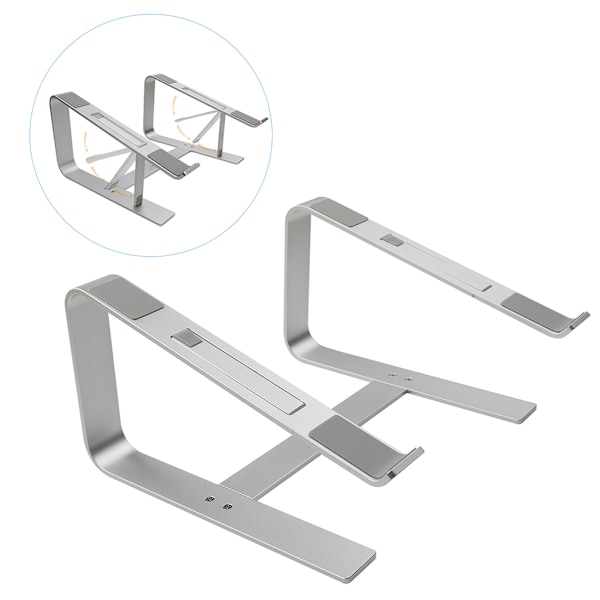 Aluminium Laptopbord för Mac, MacBook Pro Air, Apple Notebook - Ergonomisk Lyftbar Metallställ för Skrivbord