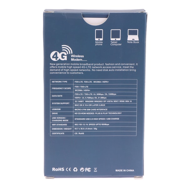 4G-router LTE trådlös USB-dongel WiFi-router modem SIM-kort