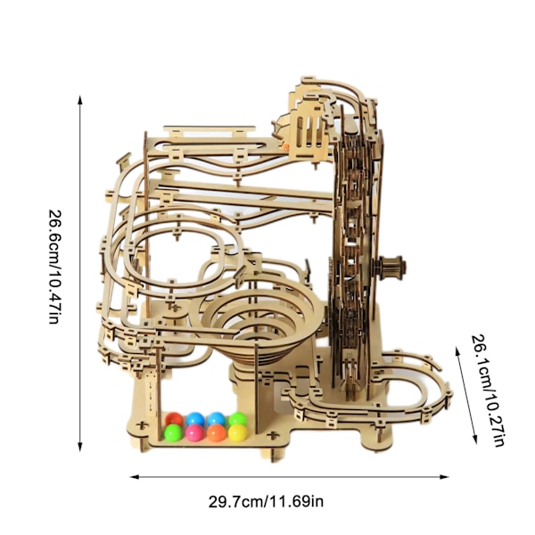3D Träpussel Mekaniskt Rolig Intellektuell Leksak för Födelsedag Julgåva log color