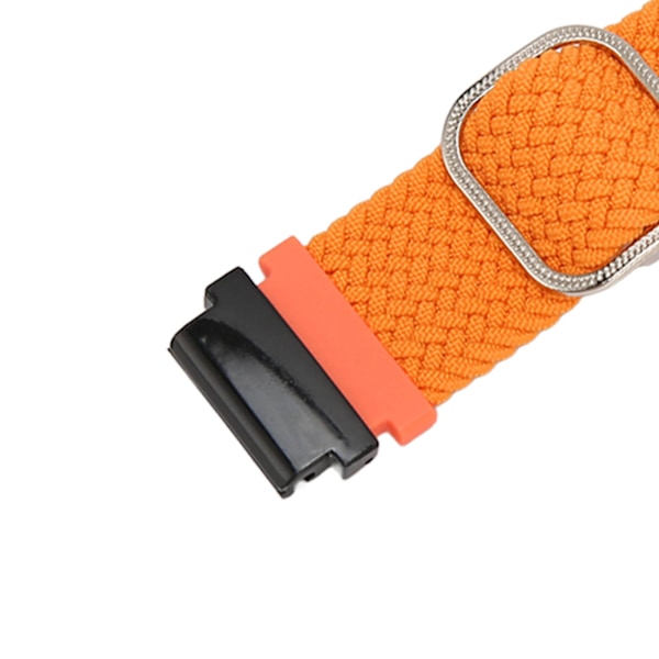 Flettet nylon urrem, størrelsesjusterbar urrem til Garmin Fenix 7S 6S 5S, orange