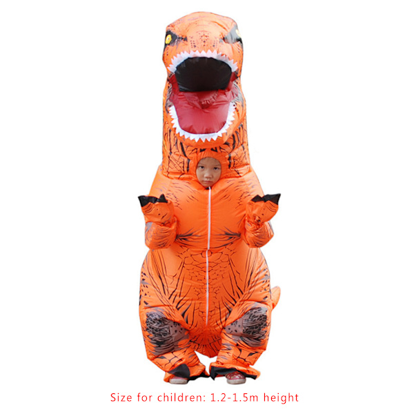 Ilmapuku Dinosaurusten Asu Cosplay Fantasiapukeutuminen Halloween Lapset Vihreä Aikuinen Oranssit oarnge kids