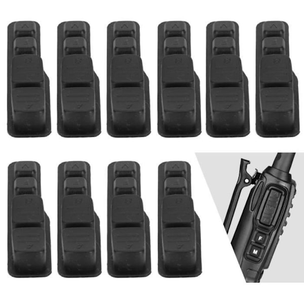 10 st Walkie Talkie PTT Startknapp Ersättning för UV 82 UV 82HP UV 8 UV 8D och andra radioapparater enkelt