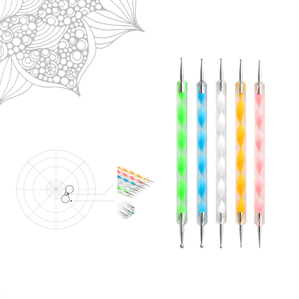 Mandala-verktyg 13-delars set prickmålning stick prickborrpenna akryl prickad stick lerverktyg