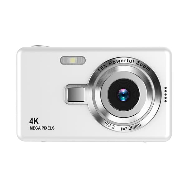 4K digitalkamera silver med 64 GB-kort och OTG-adapter