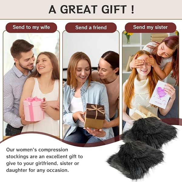 Faux Fur Benvarmere One Size, Fluffy Manchetter til Kvinder, Varmt Y2K Vintertilbehør, Sort
