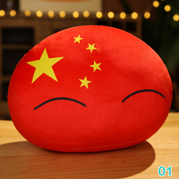 10 cm Country Ball plysj leketøy Polandball anheng Countryball 1(Kina smil)