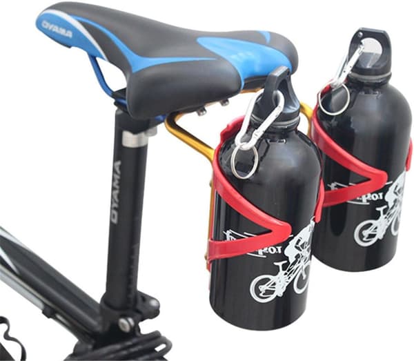 Dobbelt flaskeholder til cykelsadelpind (qb)