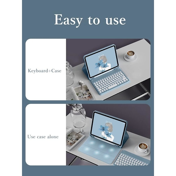 iPad 9:e generationens 8:e 7:e generationens tangentbordsfodral med mus iPad Ai