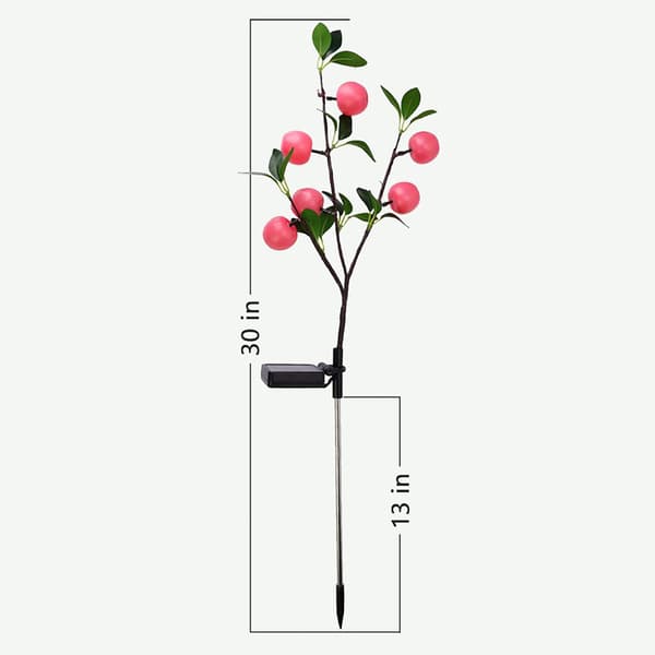 Solar Juleæble Citron Pære Havelys | Udendørs Haveindretning Trådløs Lampe**æble apple