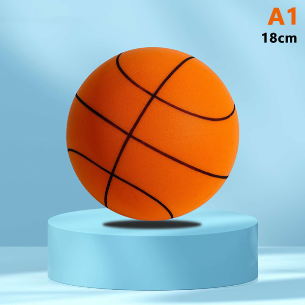 Stille innendørs basketball for barn og voksne oransje Orange 18CM