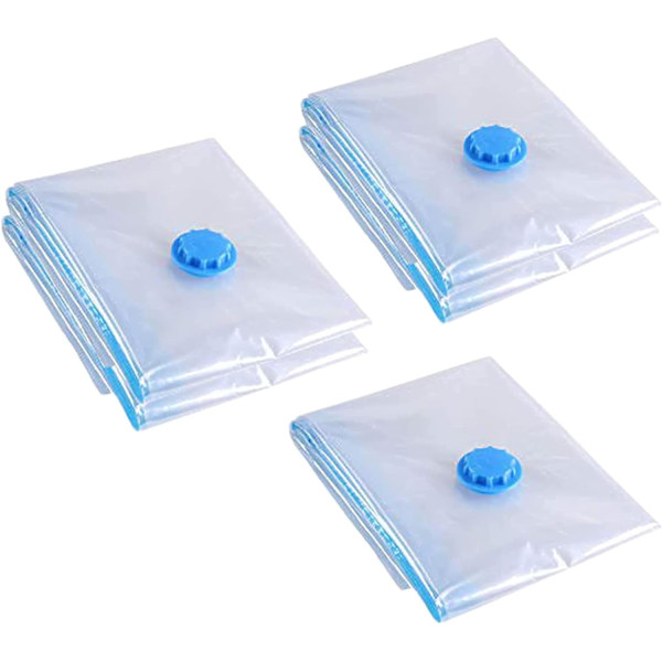 3-pack starka vakuumförvaringspåsar återanvändbara spara 80 % lagringsutrymme starka vakuumkomprimerade påsar 60*80cm