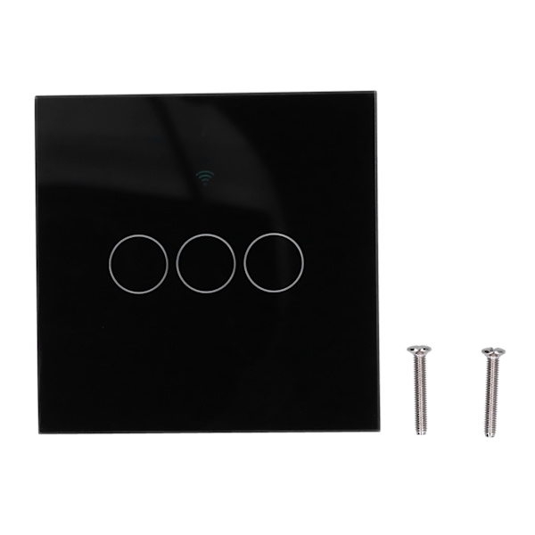 For Tuya Zigbee Lyskontakt 3-Gangs EU Fjernbetjening Touch