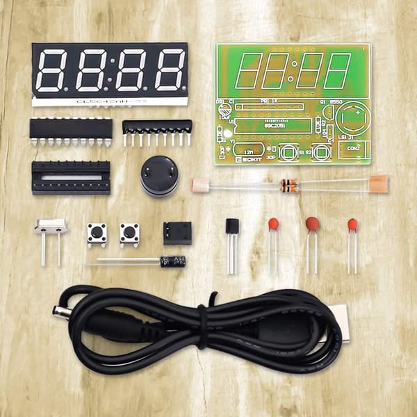 Multifunksjonelt digitalt klokkekit sveisepraksis DIY-krets