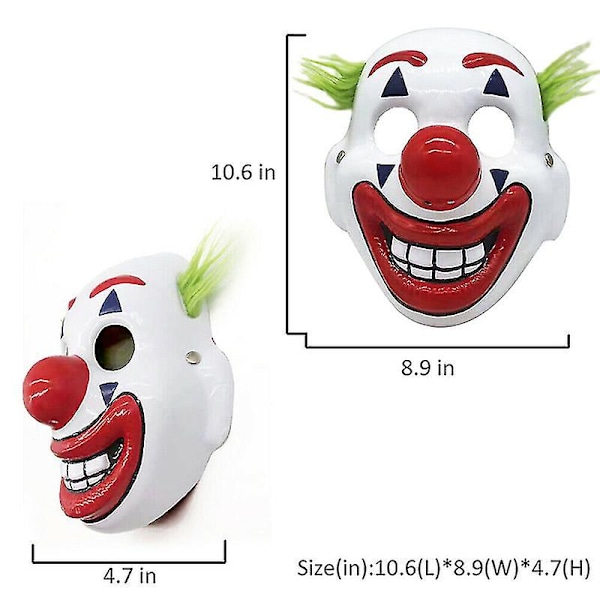 Dc Movie Joker Mask Arthur Fleck Cosplay Mask Clown Maskerad Halloween Skräck Mask