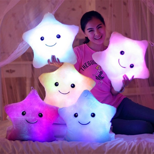 Luminous cushion Soft stuffed plush toy Colorful Stars Cushion - spot sales