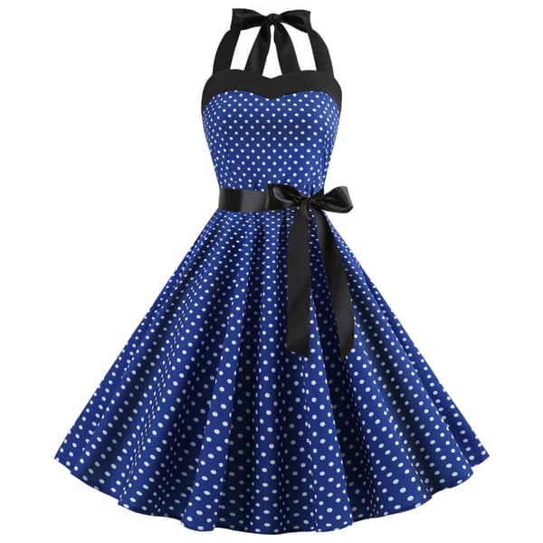 Prickig Klänning med BH för Kvinnor, Mörkblå Dark Blue L
