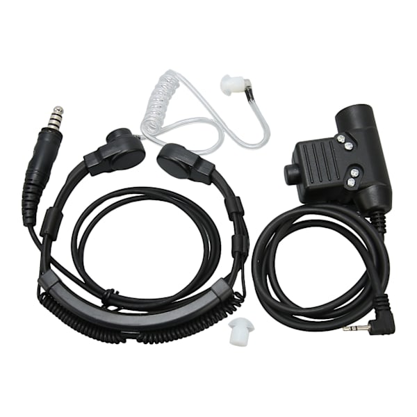 Halsmikrofon Hörlurar Transparent Akustisk Slang Walkie Talkie Hörlurar Headset med U94 PTT för Motorola T5000