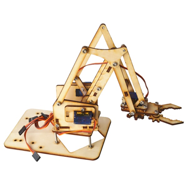 4 DOF Trä Robot Mekanisk Arm sg90 Servo för Arduino Raspberry Pi SNAM1500
