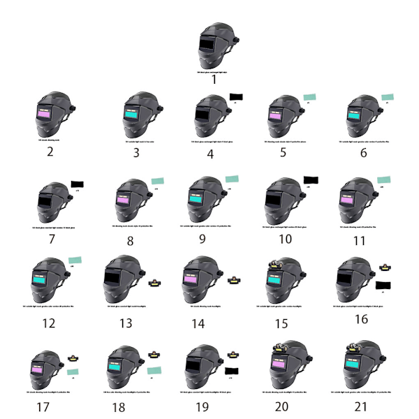 Hitsaus Hengittävä ja kestävä laaja sovellus himmennys 2+5 protection plates