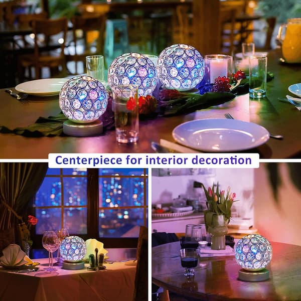 Crystal Light - LED Dekorativ Kugle - Julepynt - Bordpynt - Vindue Dekoration