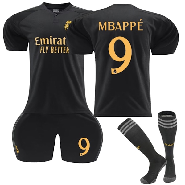 23-24 Real Madrid Hemma Barn Fotbollströja Nr 9 Mbappe Borta Vuxen Tröja-WELLNESS 20