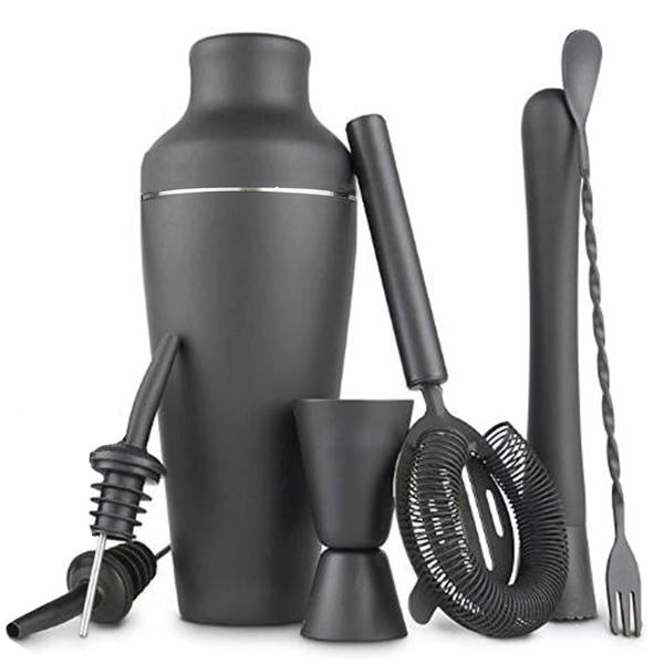 Cocktail Shaker Set - Matt svart - Rostfritt stål svart