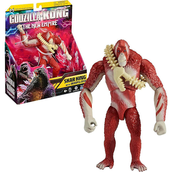 Godzilla x Kong: Uusi Valtakunta 6” Skar King -hahmo, jossa on piiska-heilutusliike